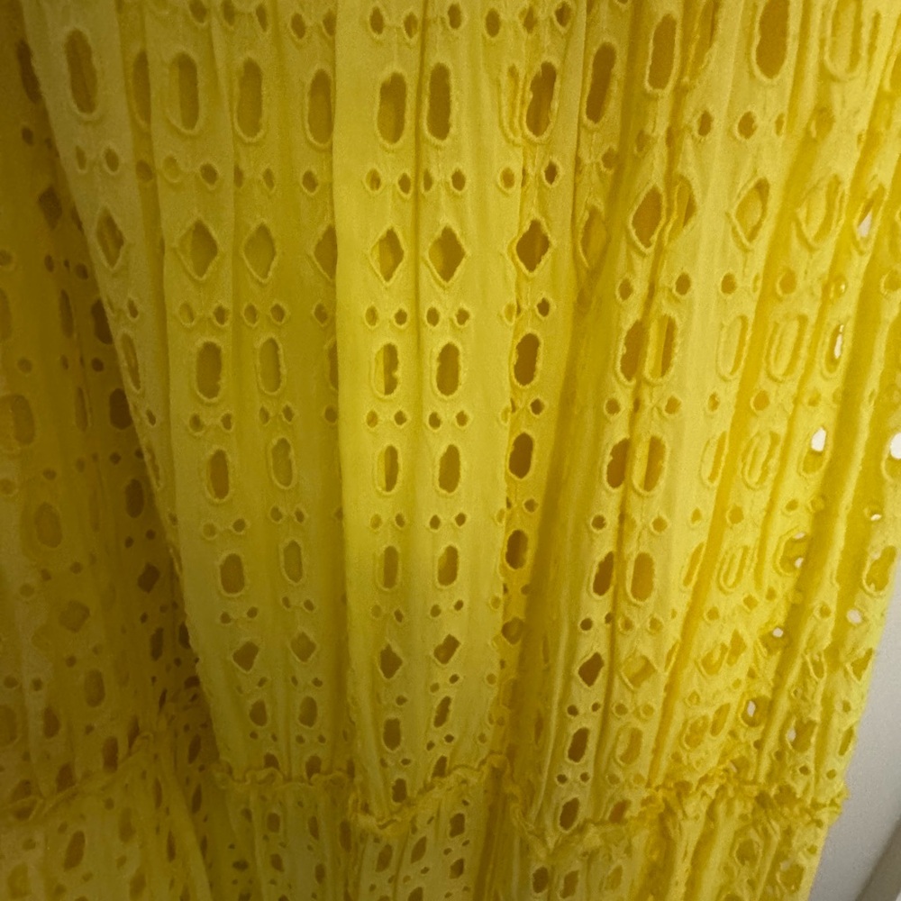 Lilly Pulitzer Neon Yellow Eyelet Sleeveless Dress - Picture 4 of 4